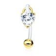 CZ Heart S316L Intimate Piercing INTP-05